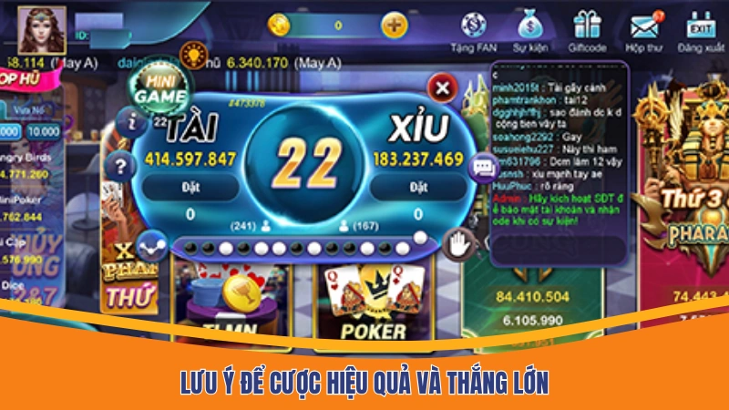 Lưu ý để cược hiệu quả và thắng lớn